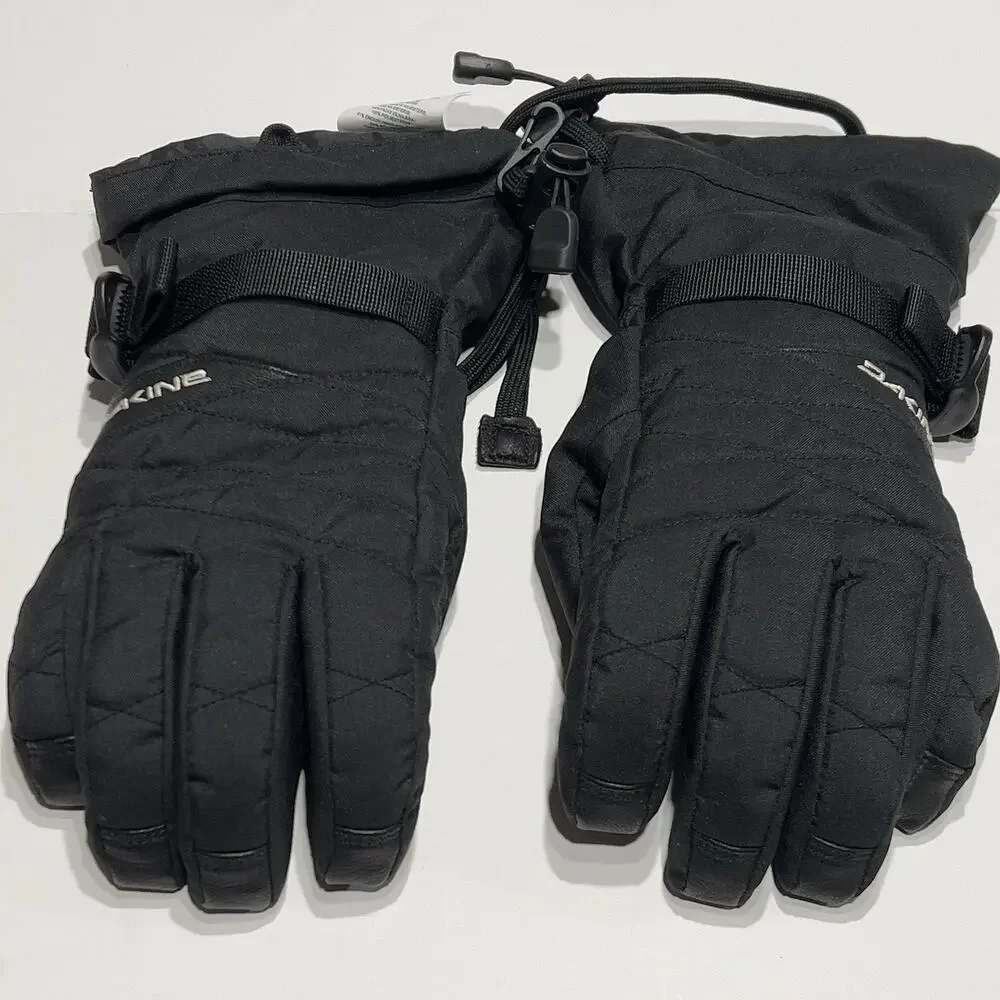 Dakine Tahoe Women's Gloves Size S Black Leather Ski Snowboard Warm Winter 6.5